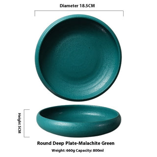 Round Hand-painted Household Dinner Plate