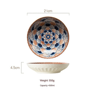 Ceramic Color Disc Dish Deep Plates