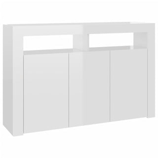 LED Light High Gloss White Sideboard