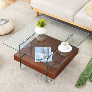 Modern Two Tier Square Coffee Table
