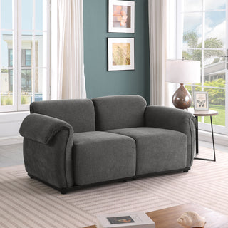 68.5 Length ,Fashionable Modular Sofa,iron Frame,chenille Sofa, GREY,Suitable For Living Room,bedroom