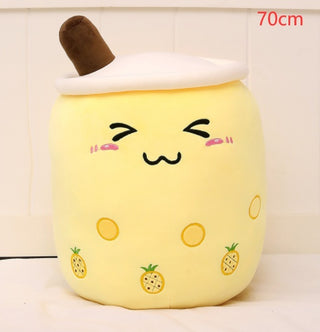 Plush Strawberry Milk Tea Cushion