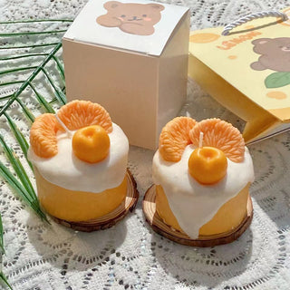 Orange Cute Fruit Cream Candles