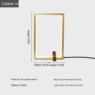 Box Copper Lamps Simple Bedroom