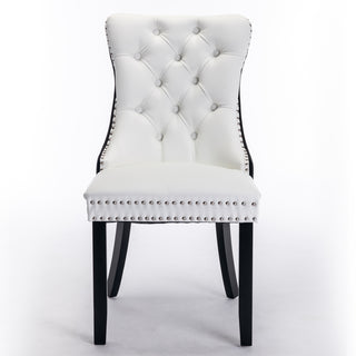 Modern Tufted Solid Wood PU  Velvet Chair