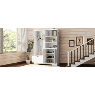 Multi-Functional Hall Tree with Storage