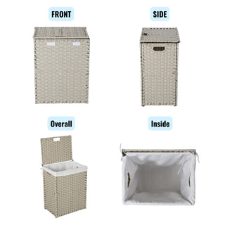 Laundry Hamper Rattan Coating Frame