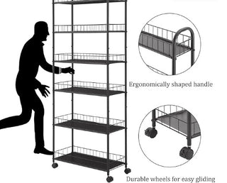 Layer Storage With Wheels (6 Shelves)