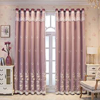 Double Open Bedroom Wedding Curtain Set