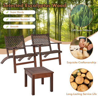 Nalani 3 Piece Outdoor Wooden Patio Set
