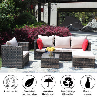 Rattan Patio Furniture Set Wicker Sofa