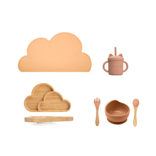 7Pcs Wooden Feeding Tableware Sets