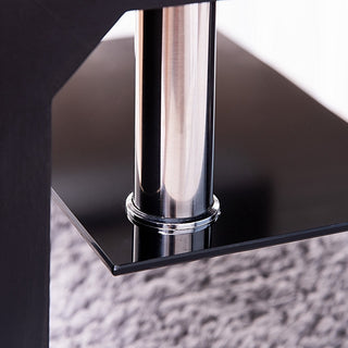 Estelle Black Highlight Glass Coffee Table