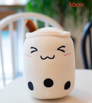 Plush Strawberry Milk Tea Cushion