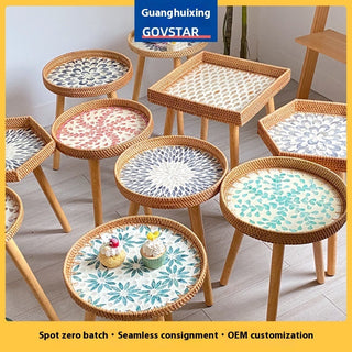 Hand Woven Sofa Side Table