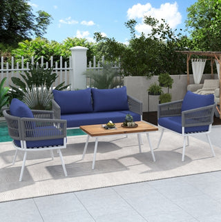 K & K Boho Rope Patio Furniture Set