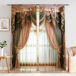 Creative European Flower Character Curtains