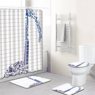 Bathroom Carpet Shower Curtain