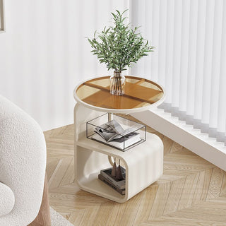 Simple Modern Round Glass Side Table
