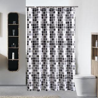 Waterproof Polyester Mosaic Shower Curtain