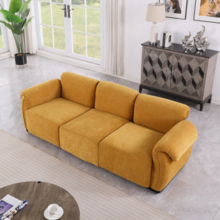 93 Length ,Fashionable Modular Sofa, Iron Frame,chenille Sofa, Yellow, Suitable For Living Room, Bedroom