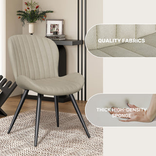 Dining Chairs Set Of 2,Modern Fabric Dining Chairs Featuring Ergonomic Backrests, Thickly Padded Cushions, And Sturdy Metal Legs