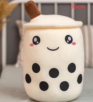 Plush Strawberry Milk Tea Cushion