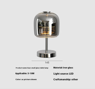 Modern Smokey Gray Glass Table Lamp