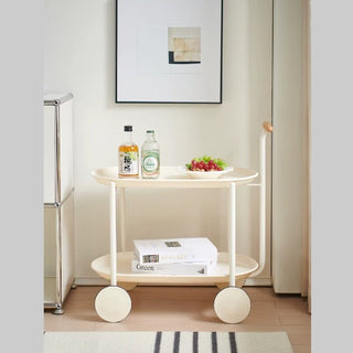 Movable Small Pushcart Inimalist Style Coffee Table