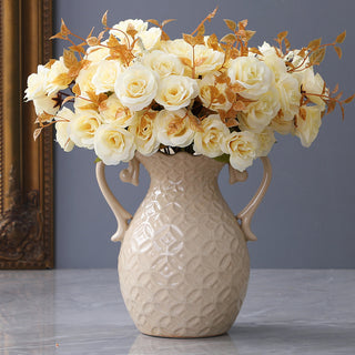 Ceramic Inlay Copper Vase