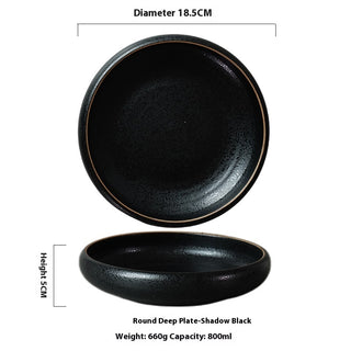 Round Hand-painted Household Dinner Plate
