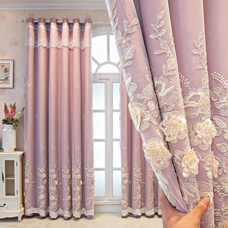 Double Open Bedroom Wedding Curtain Set