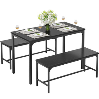 Three-piece Set Of Dining Table And Chairs