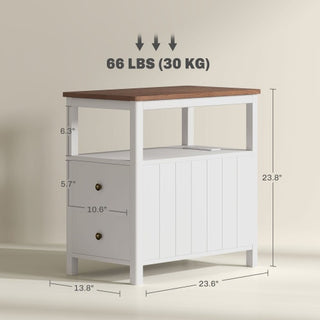 Modern End Table With Charging Station