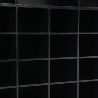 Modern Curved Black Shoe Cabinet