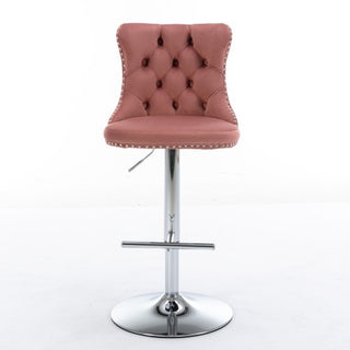 Sasha Velvet Swivel Barstools (Set Of 2)