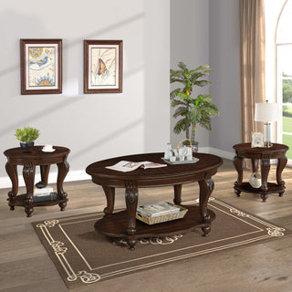 22'' Retro Round Wood End Table