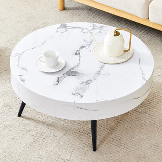 Syra White Marble Coffee Table