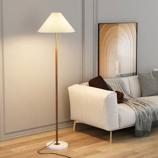 Retro Light Luxury Wood Grain Floor Lamp