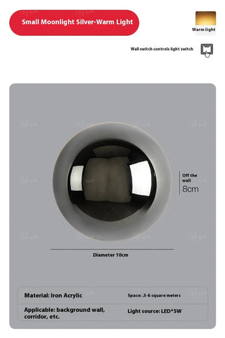 Nordic Solar Eclipse Bedroom Bedside Wall Lamp