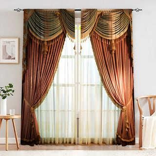 Creative European Flower Character Curtains