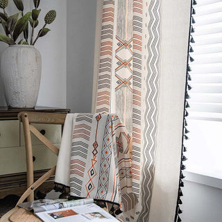 Boho Cream Cotton Linen Sun Shade