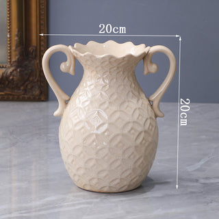 Ceramic Inlay Copper Vase