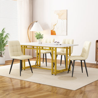 Sleek & Modern Dining Table (Gold)
