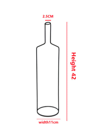 Nordic Large Tall Iron Line Vase