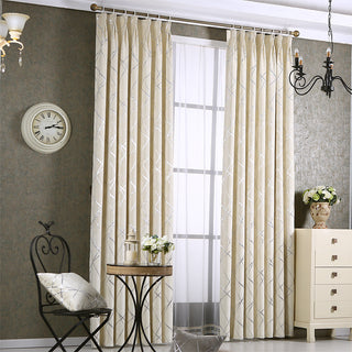 Modern Chenille Blackout Living Curtains