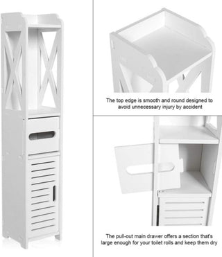 4 Tiers Modern Bathroom Furniture Cabinet Wood