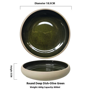 Round Hand-painted Household Dinner Plate
