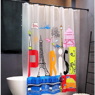Cartoon Thickened Bathroom Shower Curtain
