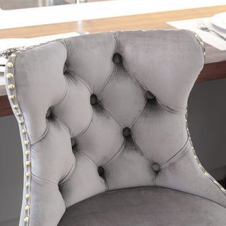 Laila Golden Swivel Velvet Barstools (Set of 2)